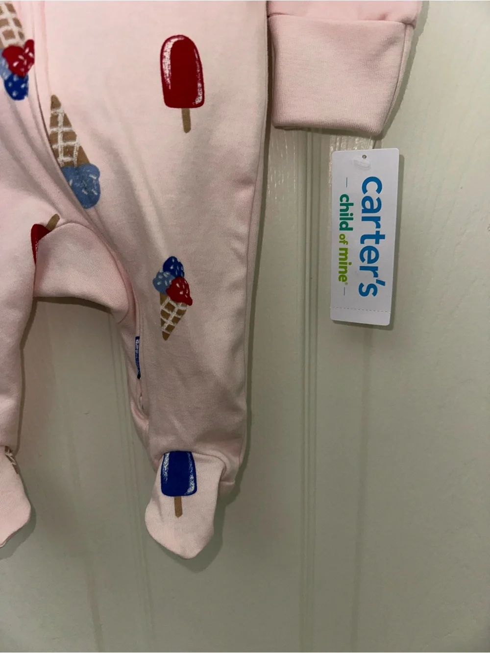 Carter's Pink Ice Cream & Popsicle Footed Pajamas